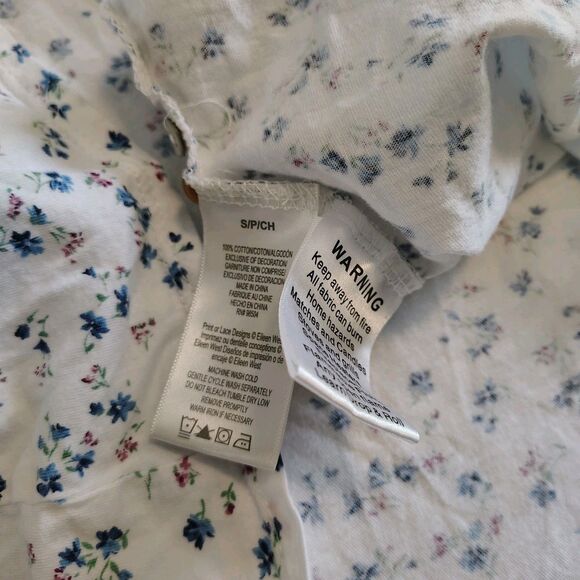Eileen West Womens Floral 100% Cotton Nightgown Cottagecore Ditsy Size Small EUC - Picture 7 of 7